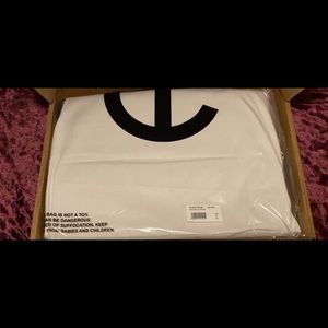 Authentic tan Telfar medium size shopping bag